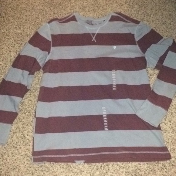 Volcom Other - Volcom maroon and blue striped long sleeve